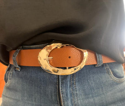 Unico - Cinturon suela Oval Dorada
