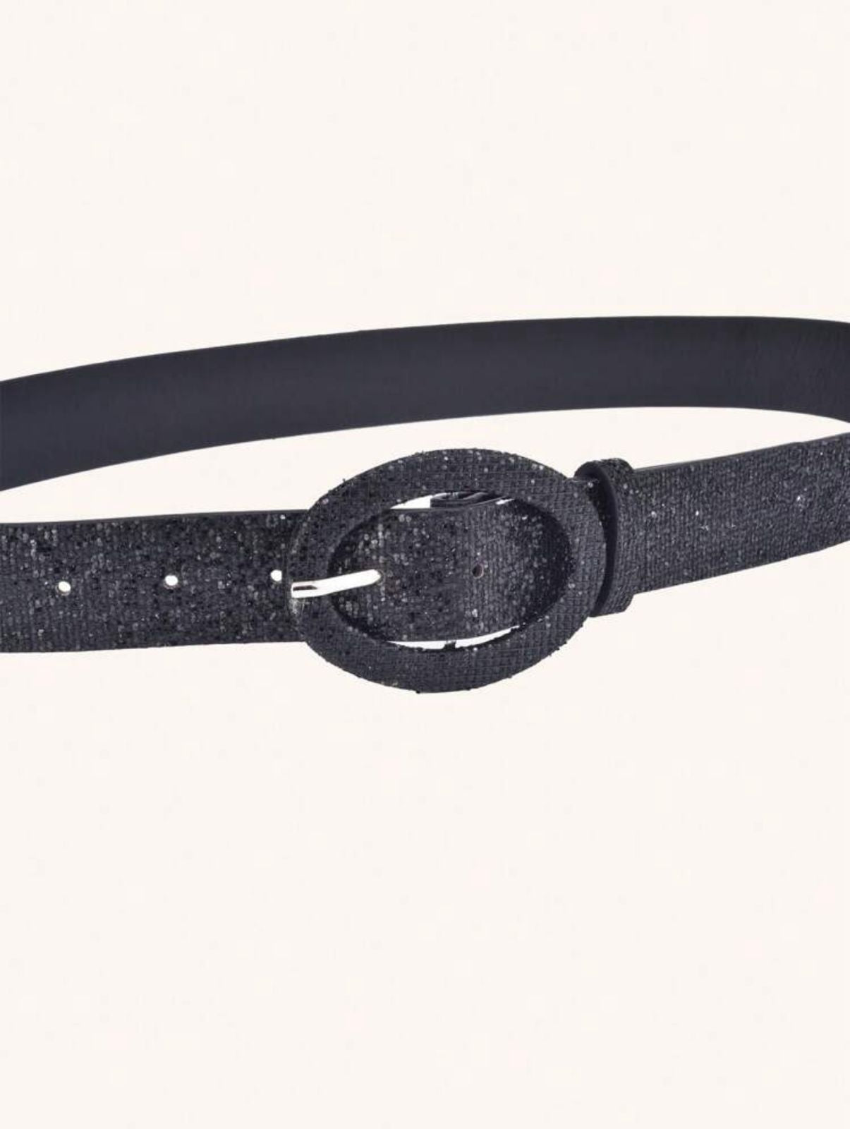 Unico - Cinturon Glitter negro