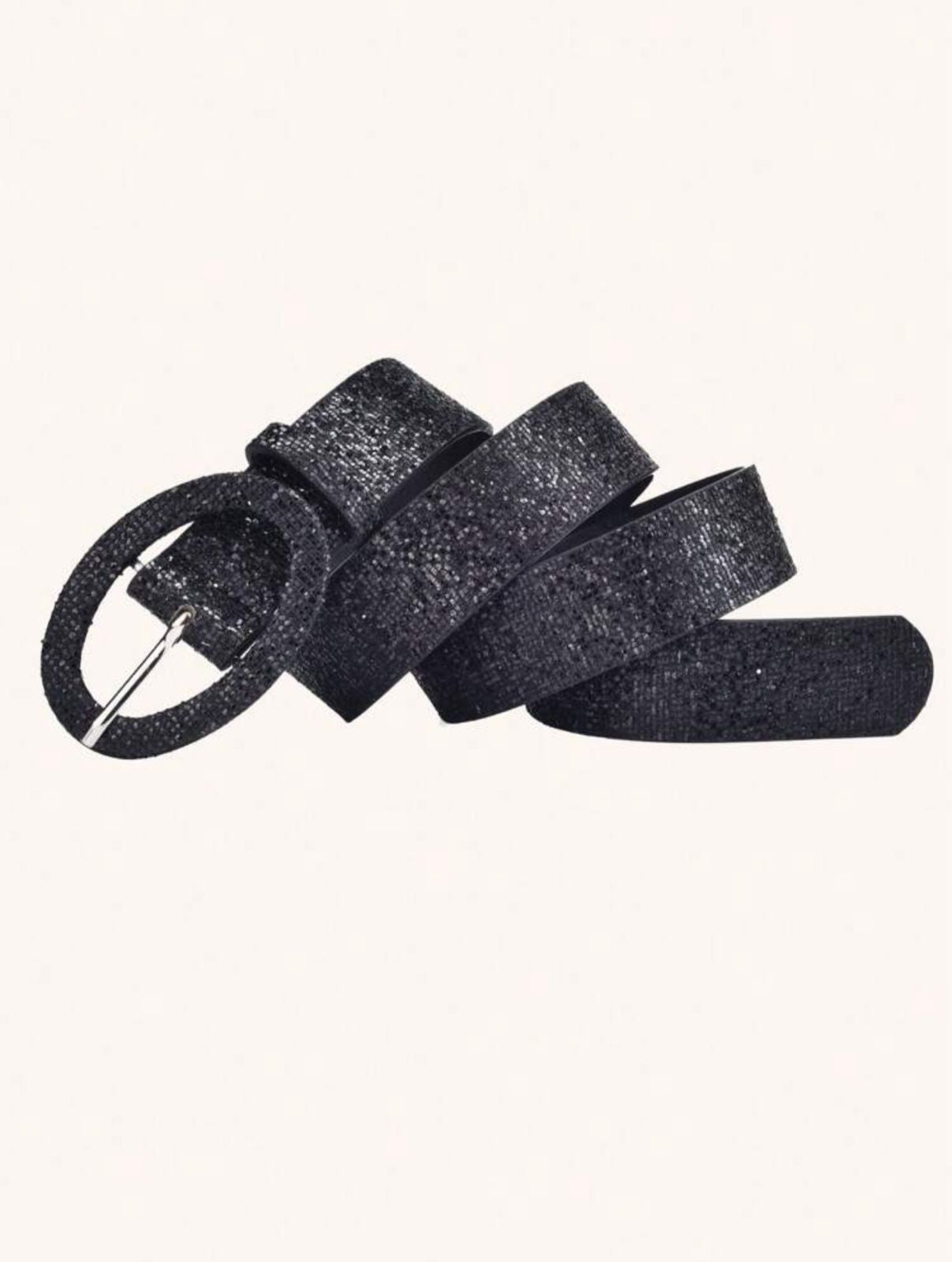 Unico - Cinturon Glitter negro
