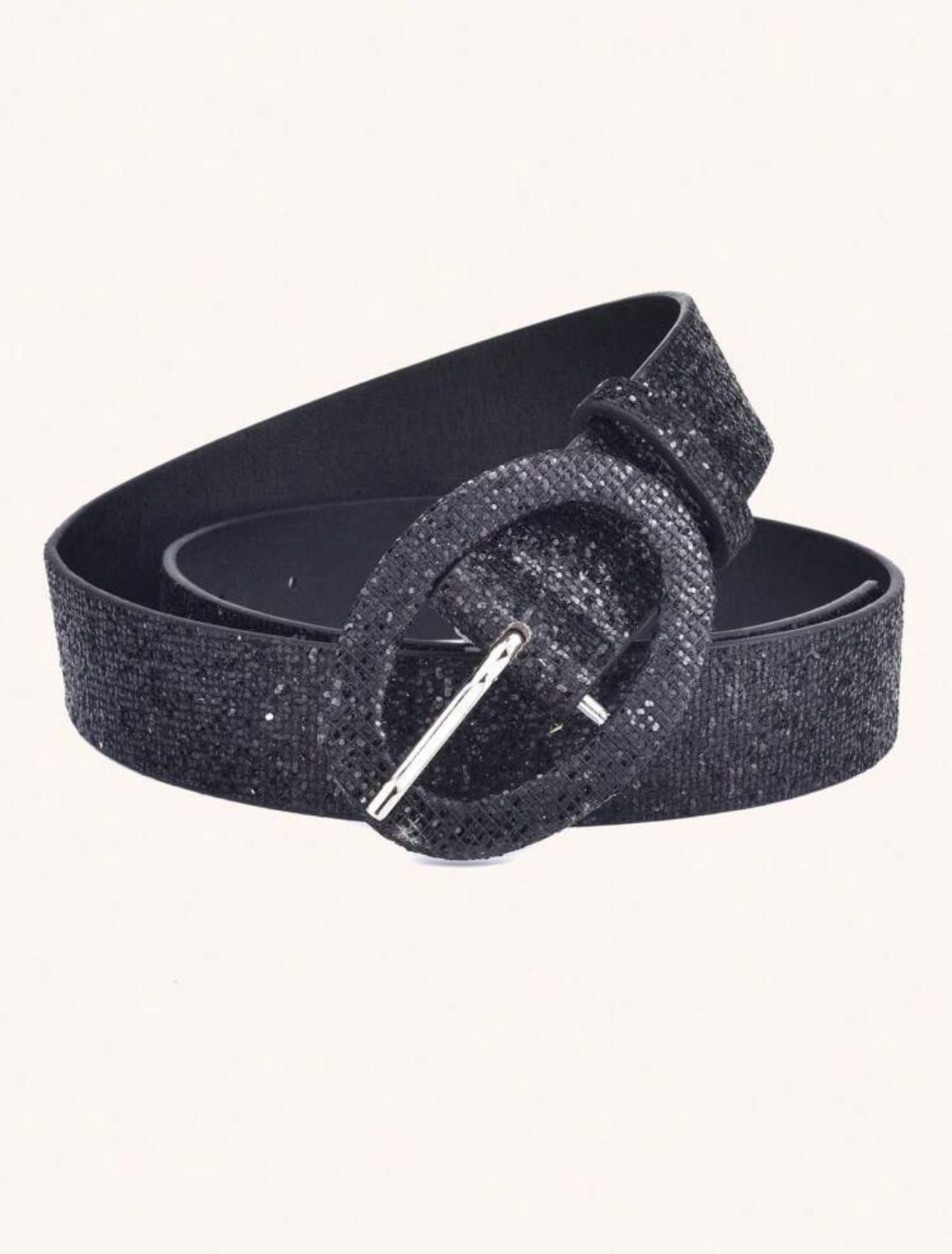 Unico - Cinturon Glitter negro