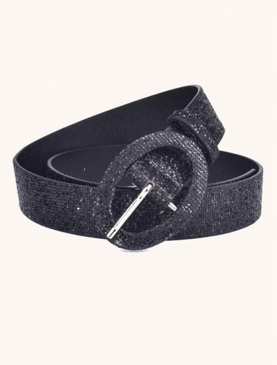 Unico - Cinturon Glitter negro