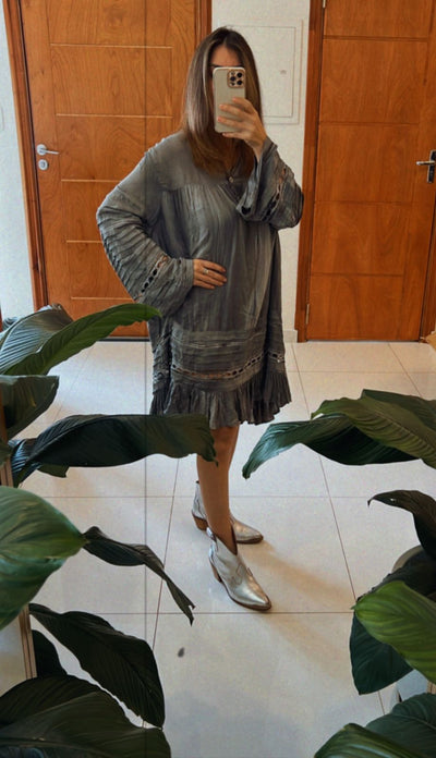 Sur de Asia - Poncho Pogoda Black