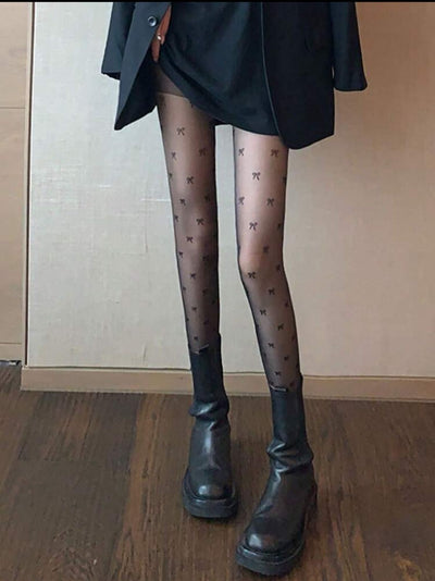 essentials - Medias translucidas Moños Negros