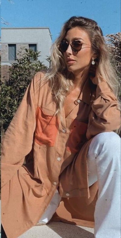 Sur de asia - Vestido Camisero Jackson Hole camel