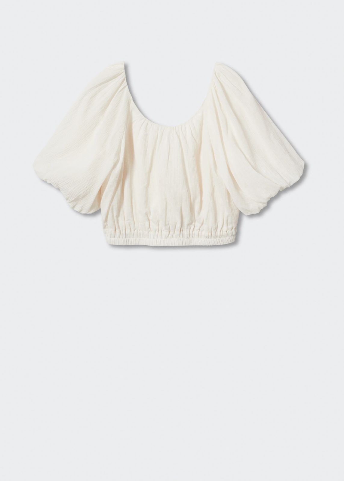 Mango - Blusa manga abullonada