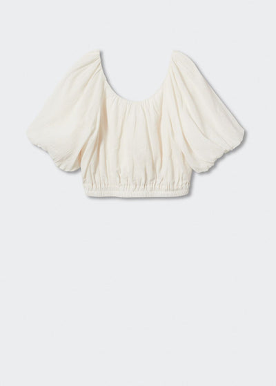 Mango - Blusa manga abullonada