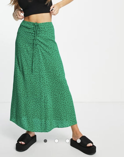 MNG - Falda estampada fruncida