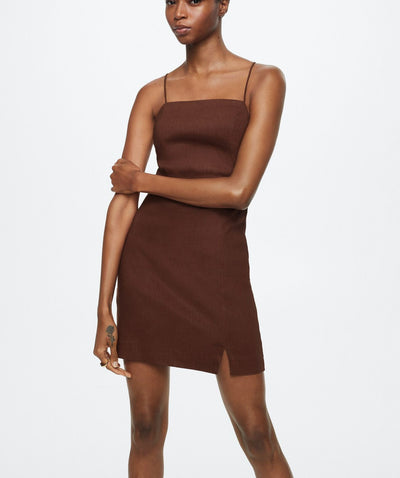 MNG - Vestido lino tirantes
