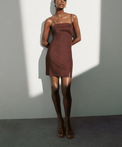 MNG - Vestido lino tirantes