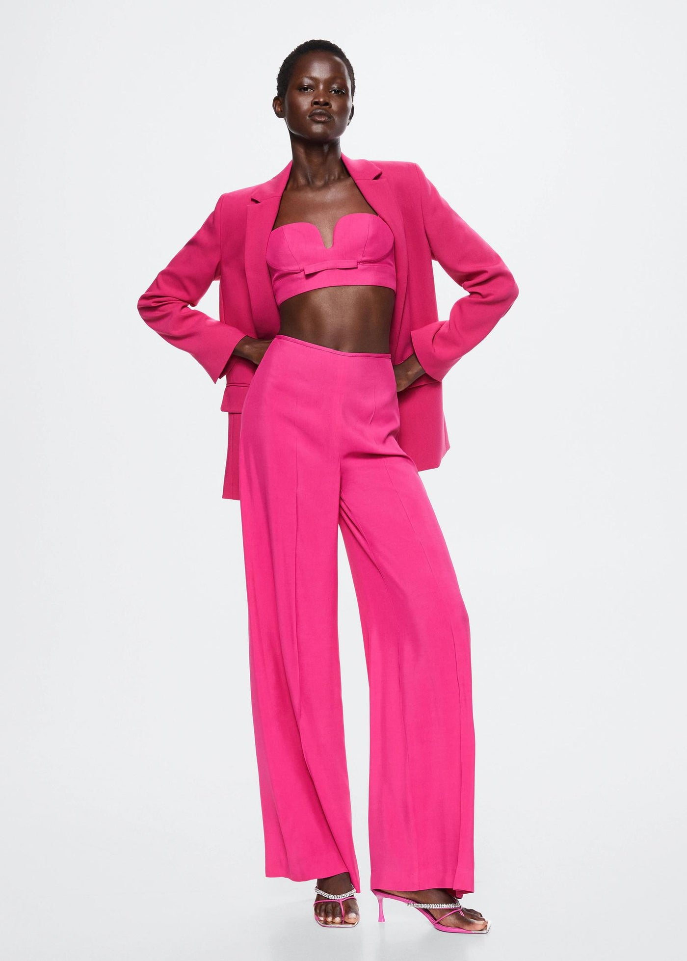 MNG - Pantalón fluido wideleg