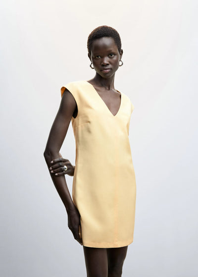 MNG - Vestido corto escote pico