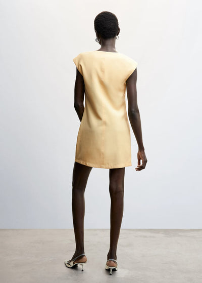MNG - Vestido corto escote pico