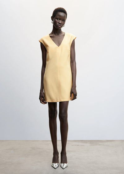 MNG - Vestido corto escote pico