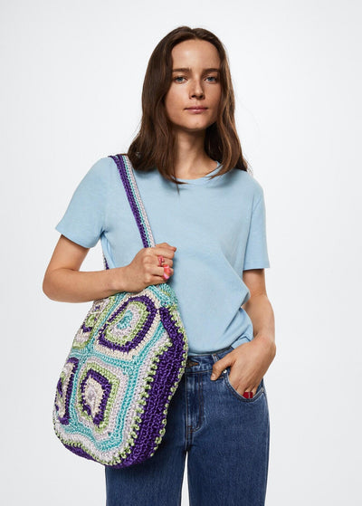Mango - Camiseta algodón lino