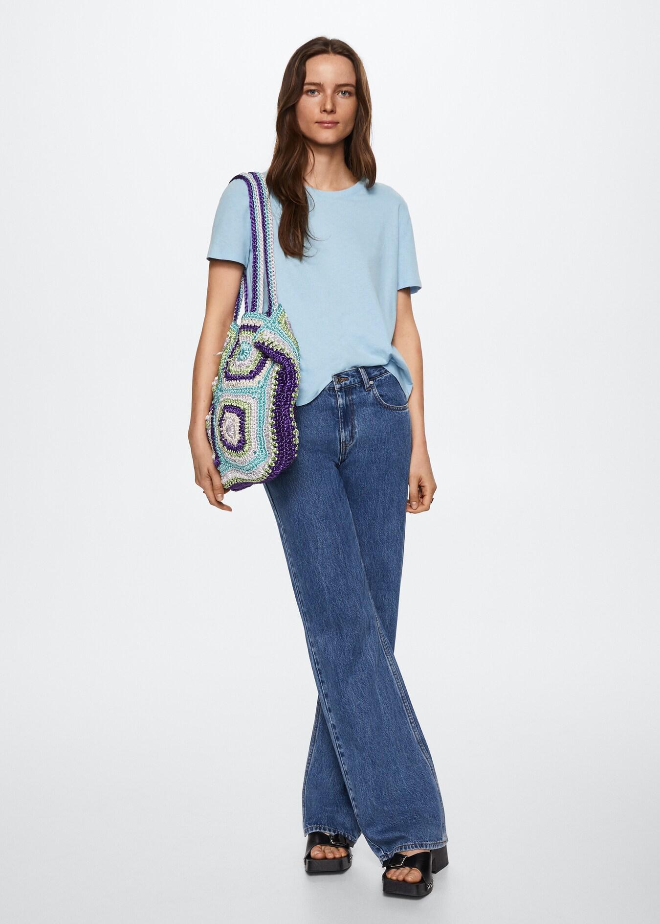 Mango - Camiseta algodón lino