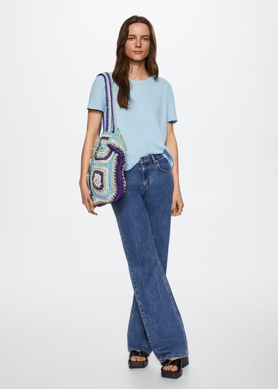 Mango - Camiseta algodón lino