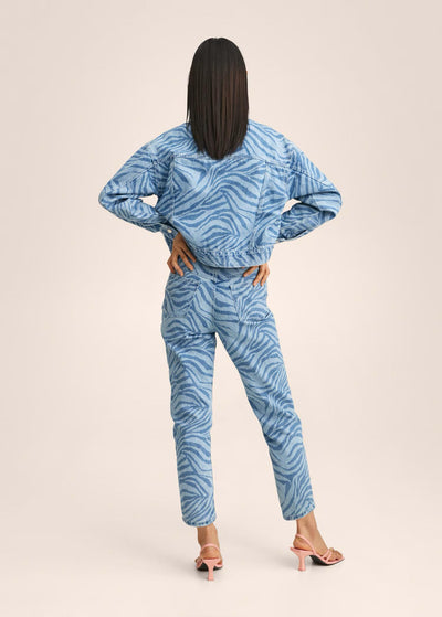 Mango - Jean mom animal print