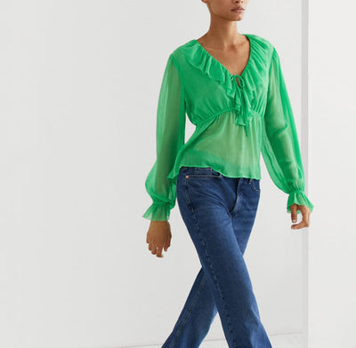 Mango - Blusa Green