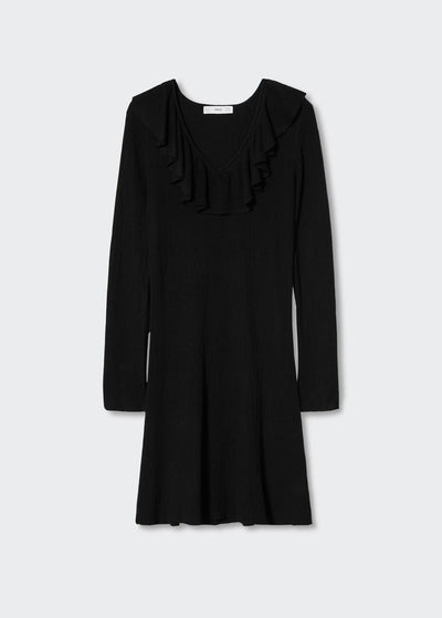 MNG - Vestido textura volante