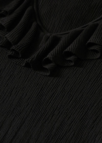 MNG - Vestido textura volante