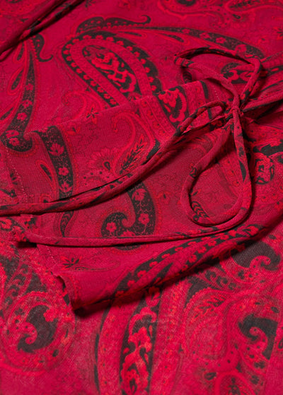 MNG - Blusa paisley lazos