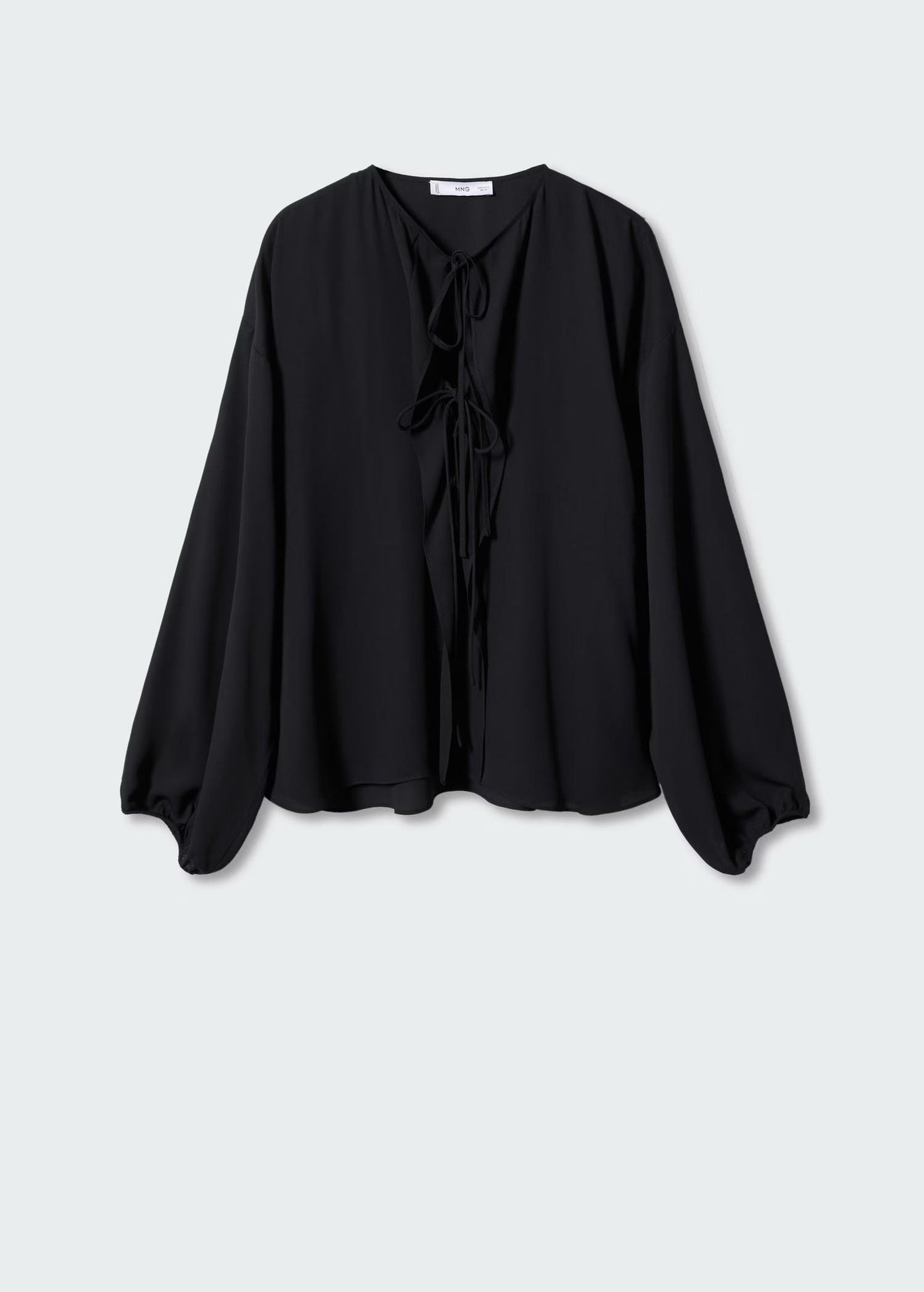 MNG - Blusa volantes lazo
