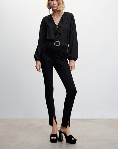 MNG - Blusa volantes lazo