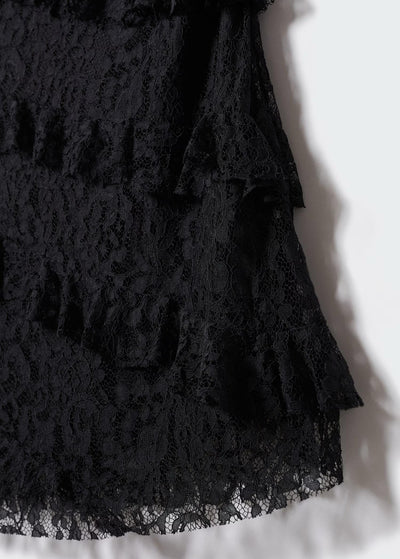 MNG  - Vestido volantes encaje