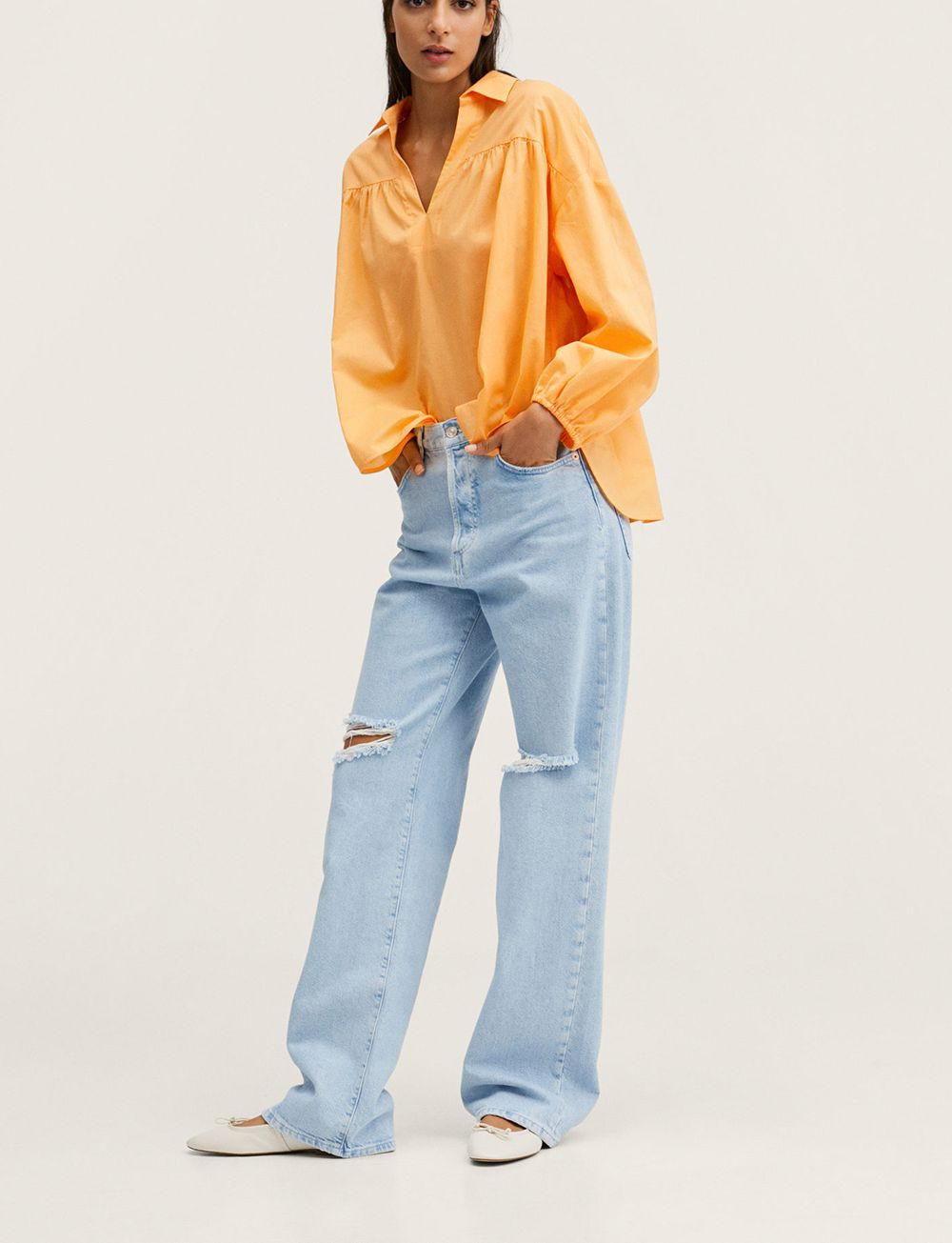 Mng -  Blusa 100% algodón