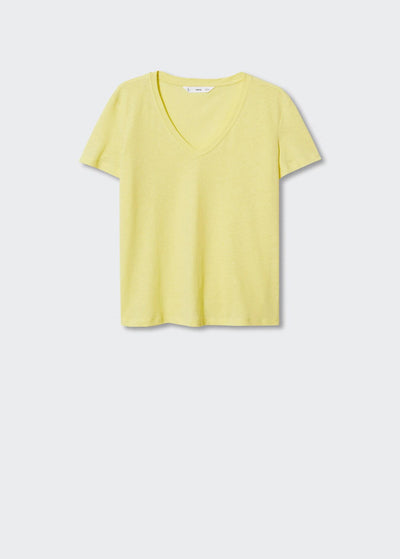 MNG - Camiseta algodón lino