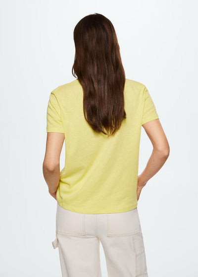 MNG - Camiseta algodón lino
