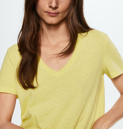 MNG - Camiseta algodón lino