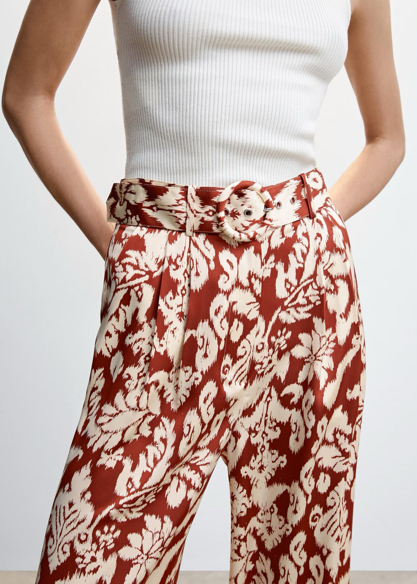 MNG - Pantalon palazzo estampado