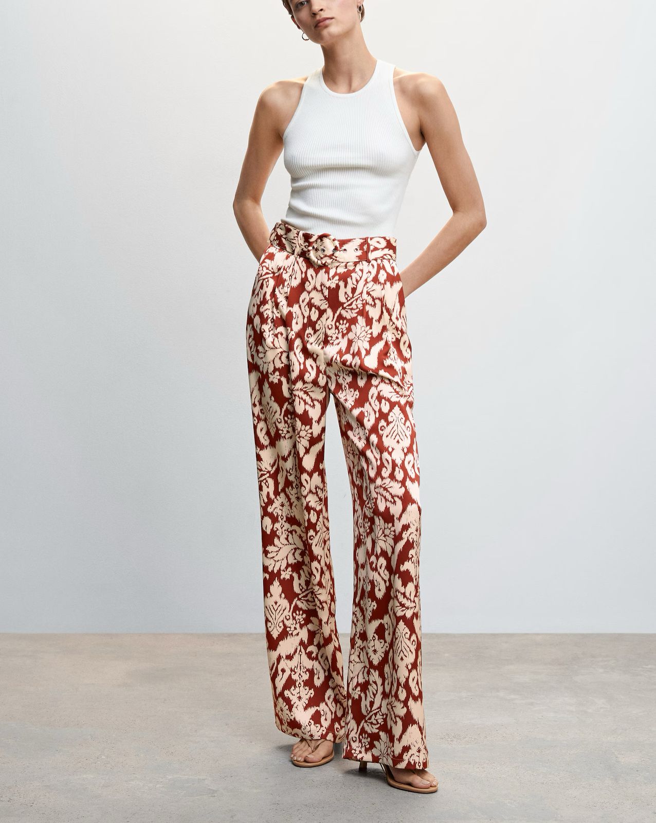 MNG - Pantalon palazzo estampado