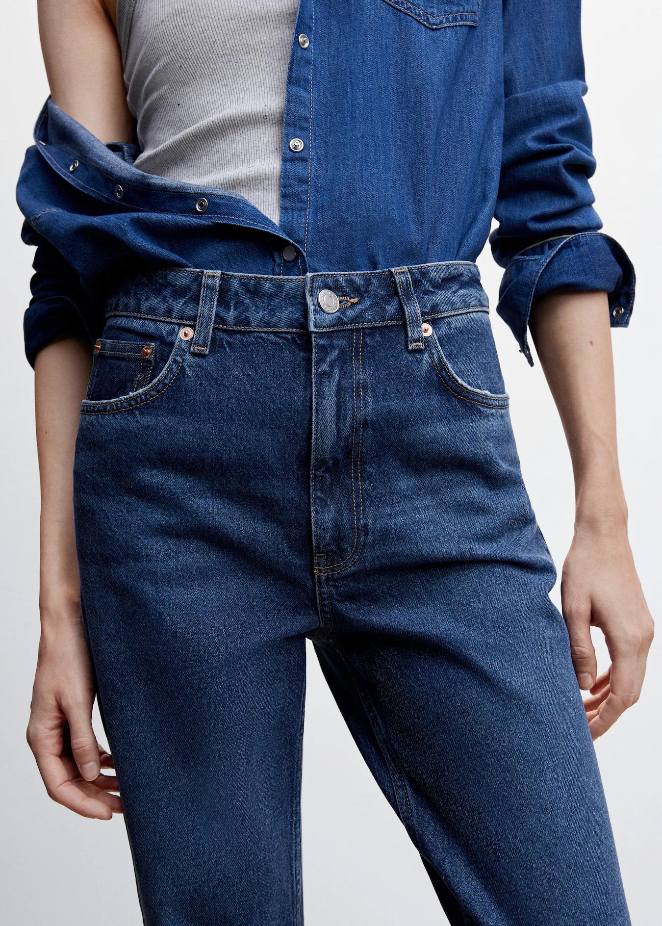 MNG - Jeans mom tiro alto
