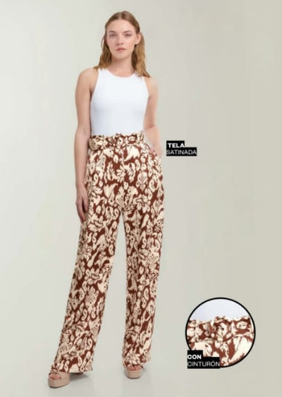 MNG - Pantalon palazzo estampado