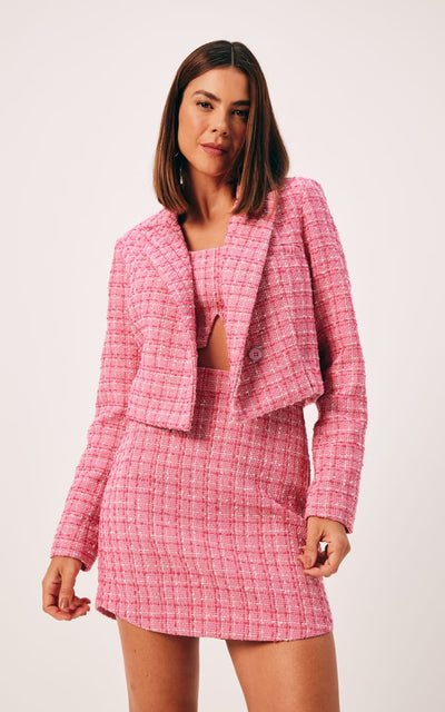 CINNTRE - Blazer Tweed Rosa