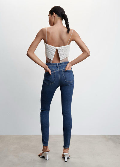 MNG- Jeans skinny tiro alto