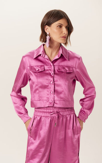 CINNTRE - Chaqueta de Saten