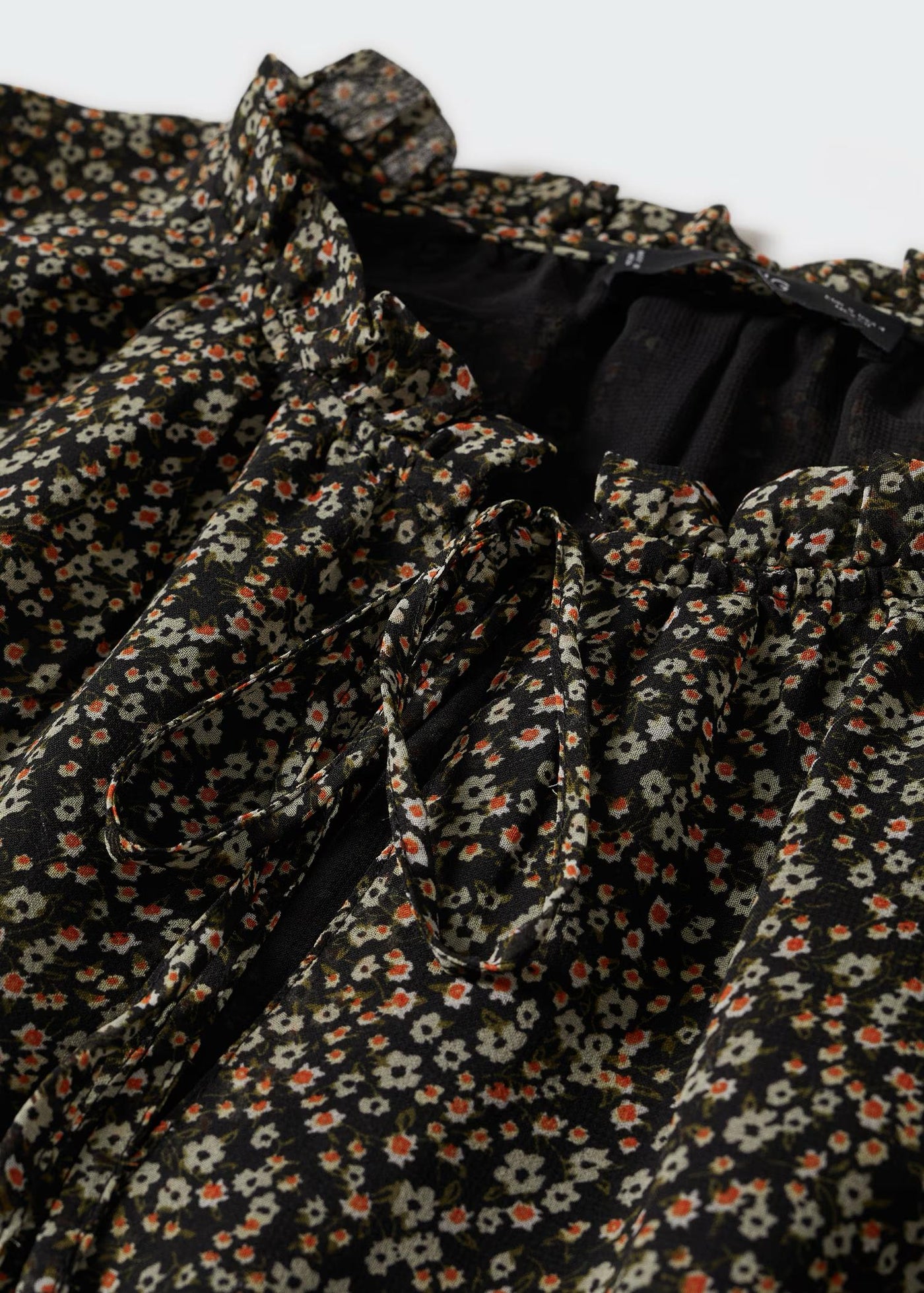 MNG- Vestido floral volantes