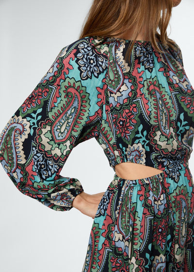 MNG- Vestido largo paisley