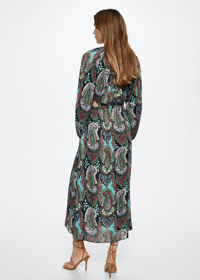 MNG- Vestido largo paisley