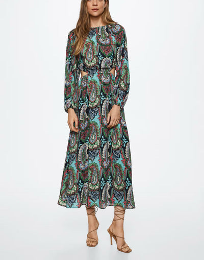 MNG- Vestido largo paisley
