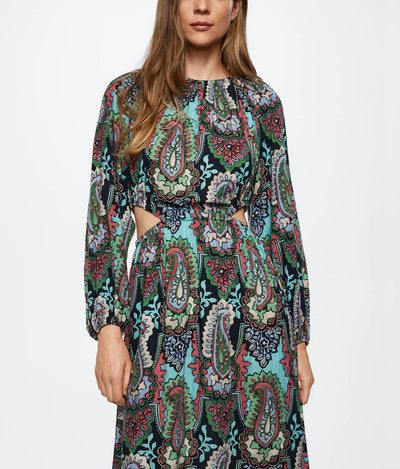 MNG- Vestido largo paisley