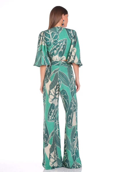 CINNTRE - Blusa Estampada Verde