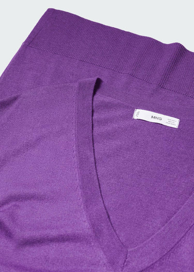 MNG- Jersey cuello pico aberturas