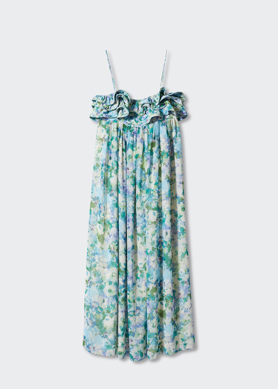 MNG - Vestido floral con volantes