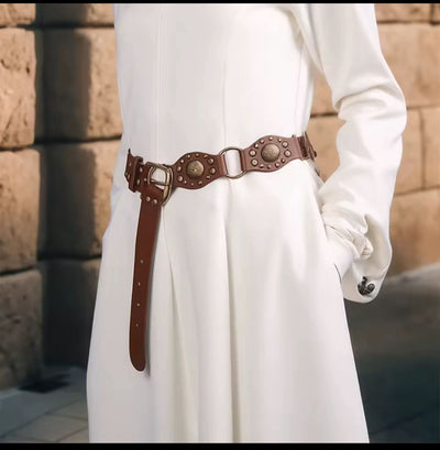 Unico - Cinturon Remaches Ajustables Marron
