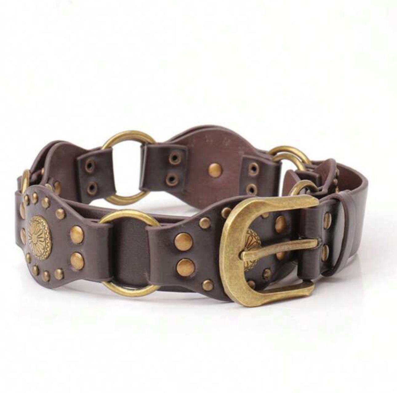 Unico - Cinturon Remaches Ajustables Marron