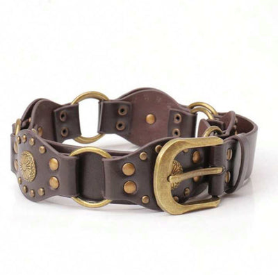 Unico - Cinturon Remaches Ajustables Marron